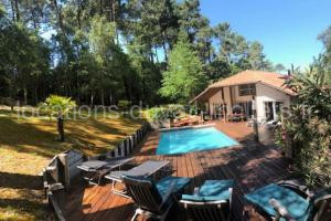 Villa avec piscine pétanque ping-pong garage près golf plage à Moliets-et-Maa